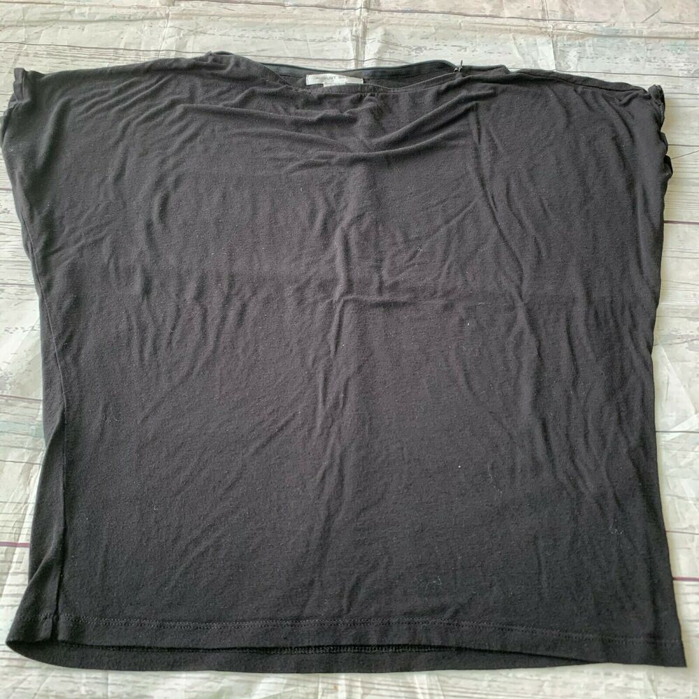 August Silk Charcoal Gray Dolman Short Sleeve Top Women’s Size Medium
